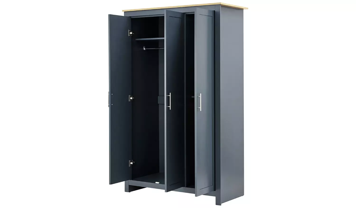 GFW Lancaster 4 Piece 3 Door Wardrobe Set - Blue