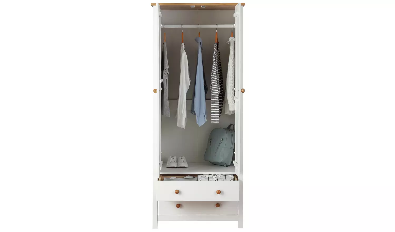Argos Home Scandinavia 3 Piece Wardrobe Set - Pine & White