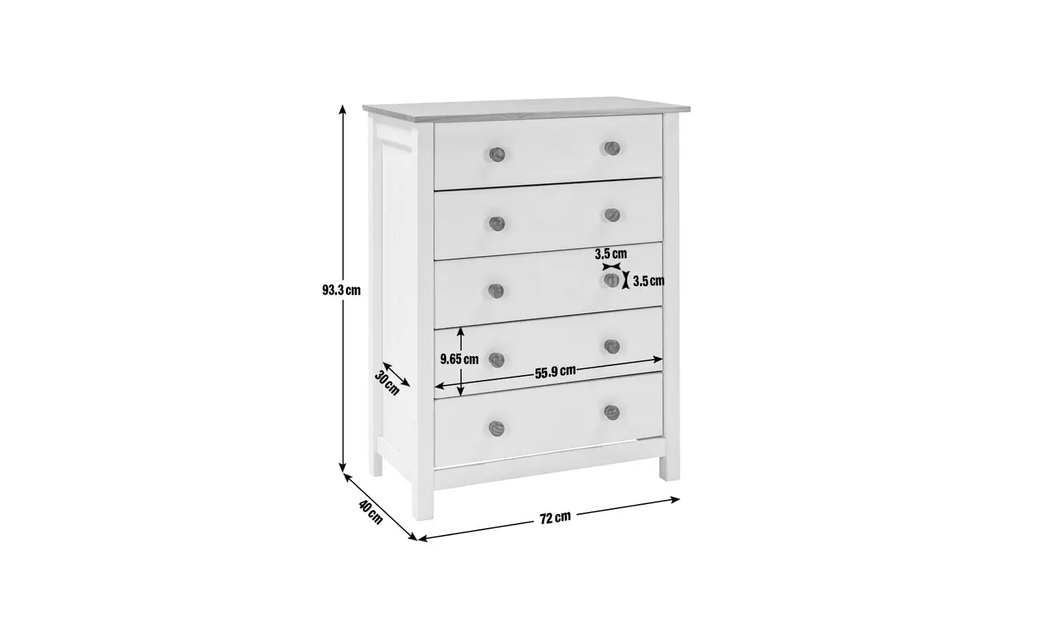 Argos Home Scandinavia 3 Piece Wardrobe Set - Pine & White