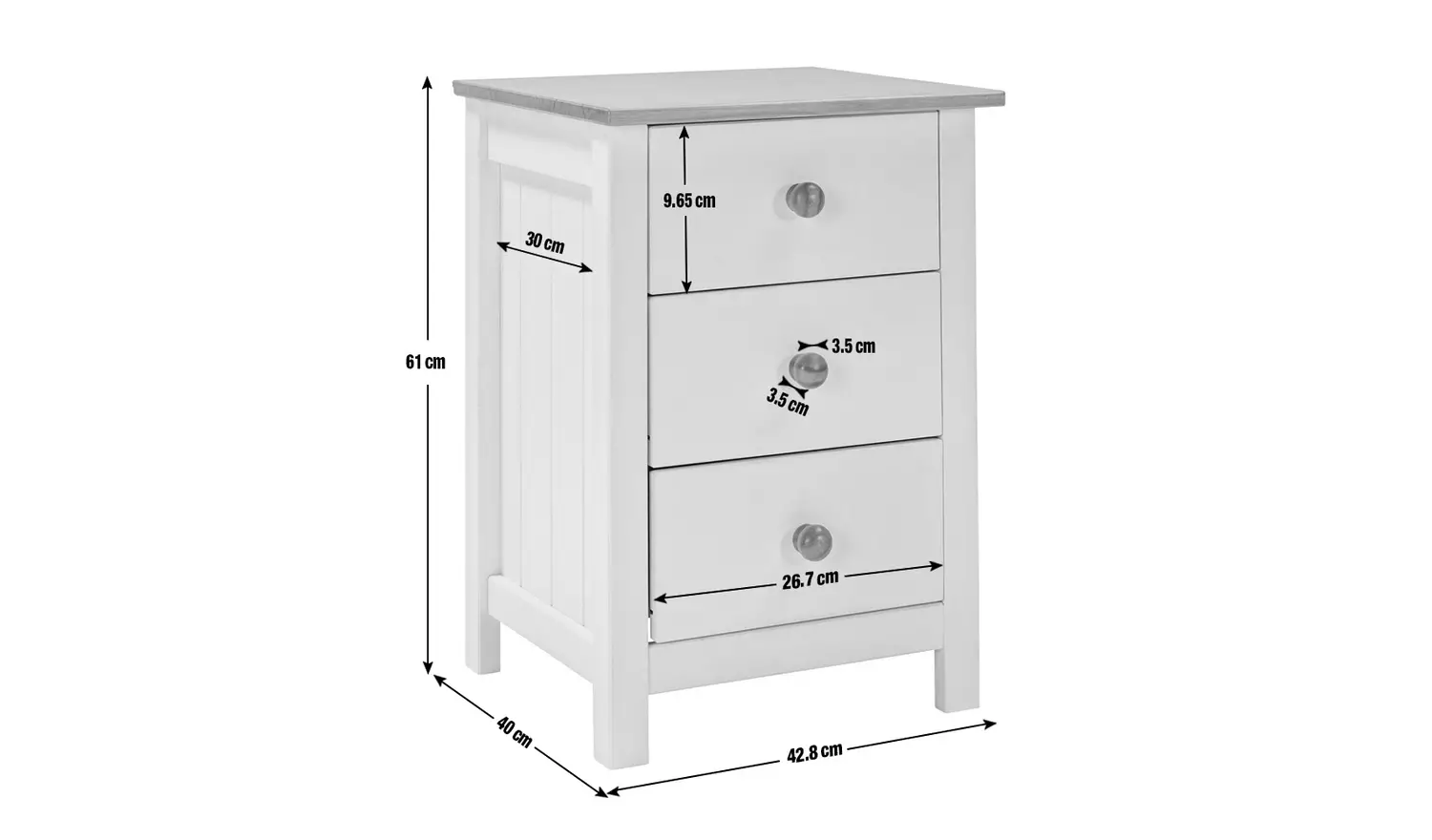 Argos Home Scandinavia 3 Piece Wardrobe Set - Pine & White