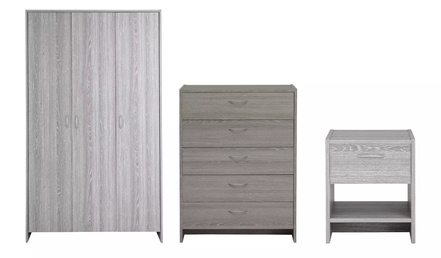 Argos Home Seville 3 Piece 3 Door Wardrobe Set - Grey Oak
