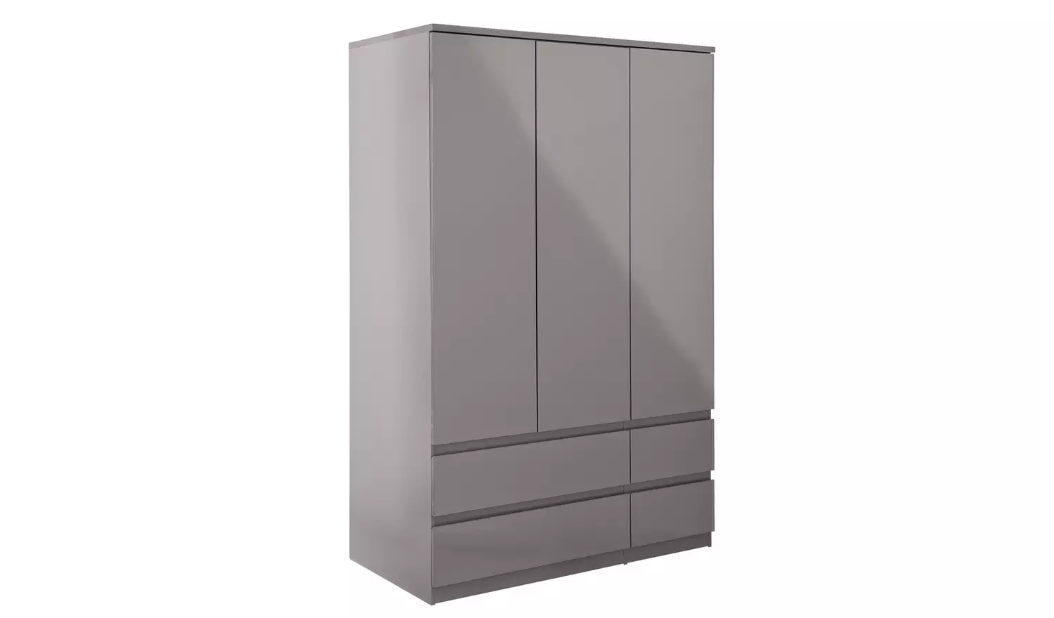 Argos Home Jenson 4 Piece 3 Door Wardrobe Set - Grey Gloss