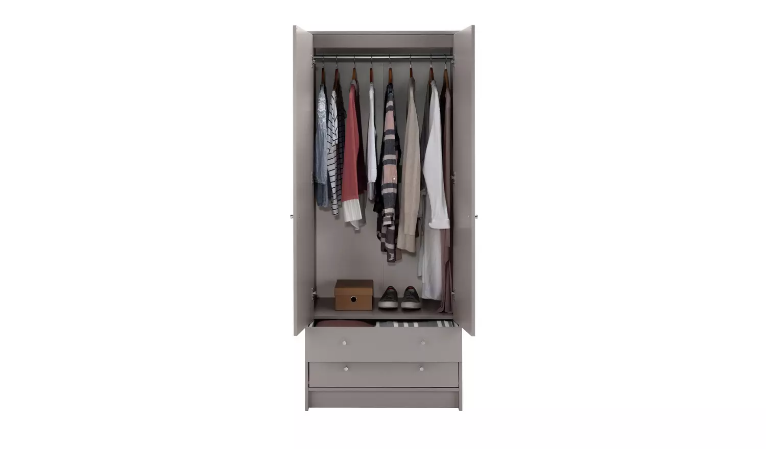 Argos Home Malibu 4 Piece 2 Door Wardrobe Set - Grey