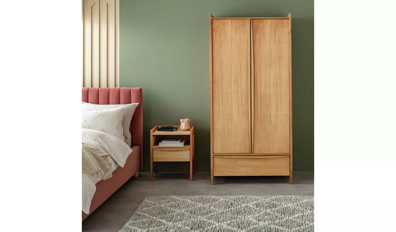 Habitat Derwent 3 Piece 2 Door Wardrobe Set - Oak