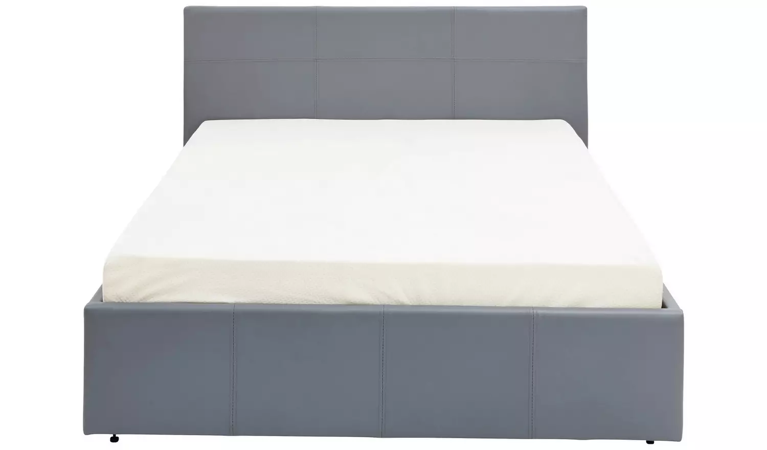 GFW End Lift Small Double Faux Leather Ottoman Bed - Grey
