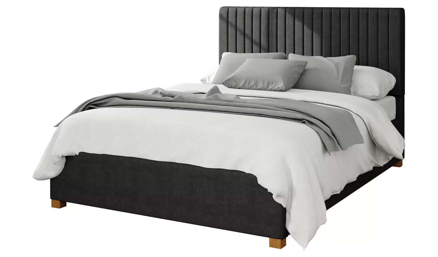 Aspire Grant Weave Kingsize Ottoman Bedframe - Ebony