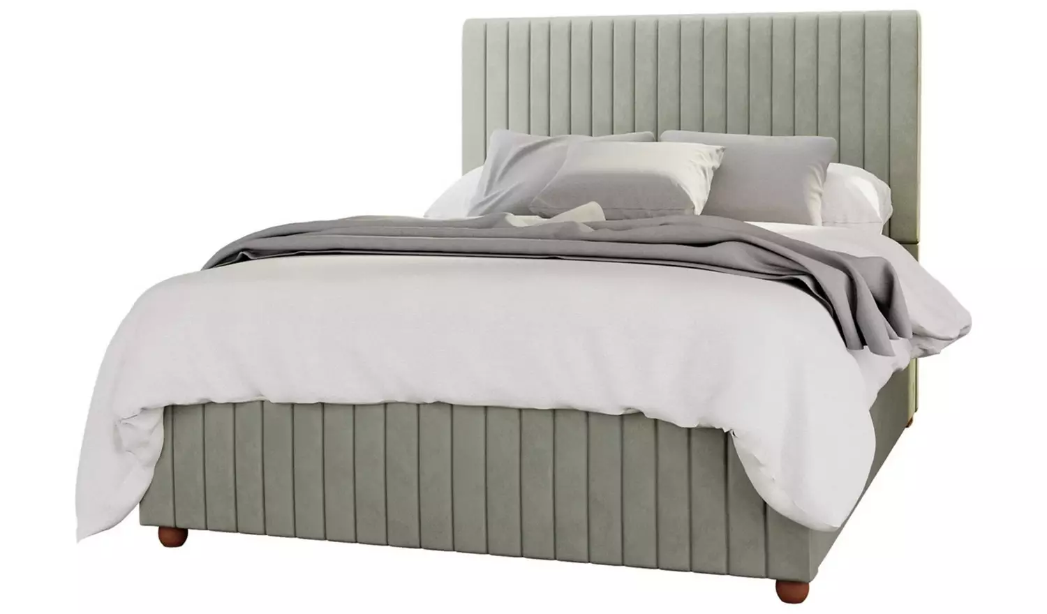 LLB Estella Velvet Superking Ottoman Bedframe - Duck Egg