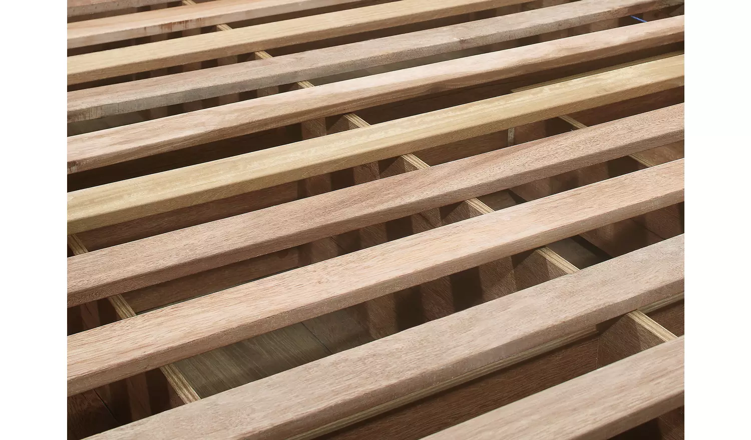 Birlea Stockwell Double Rustic Wood Effect Bed Frame - Oak