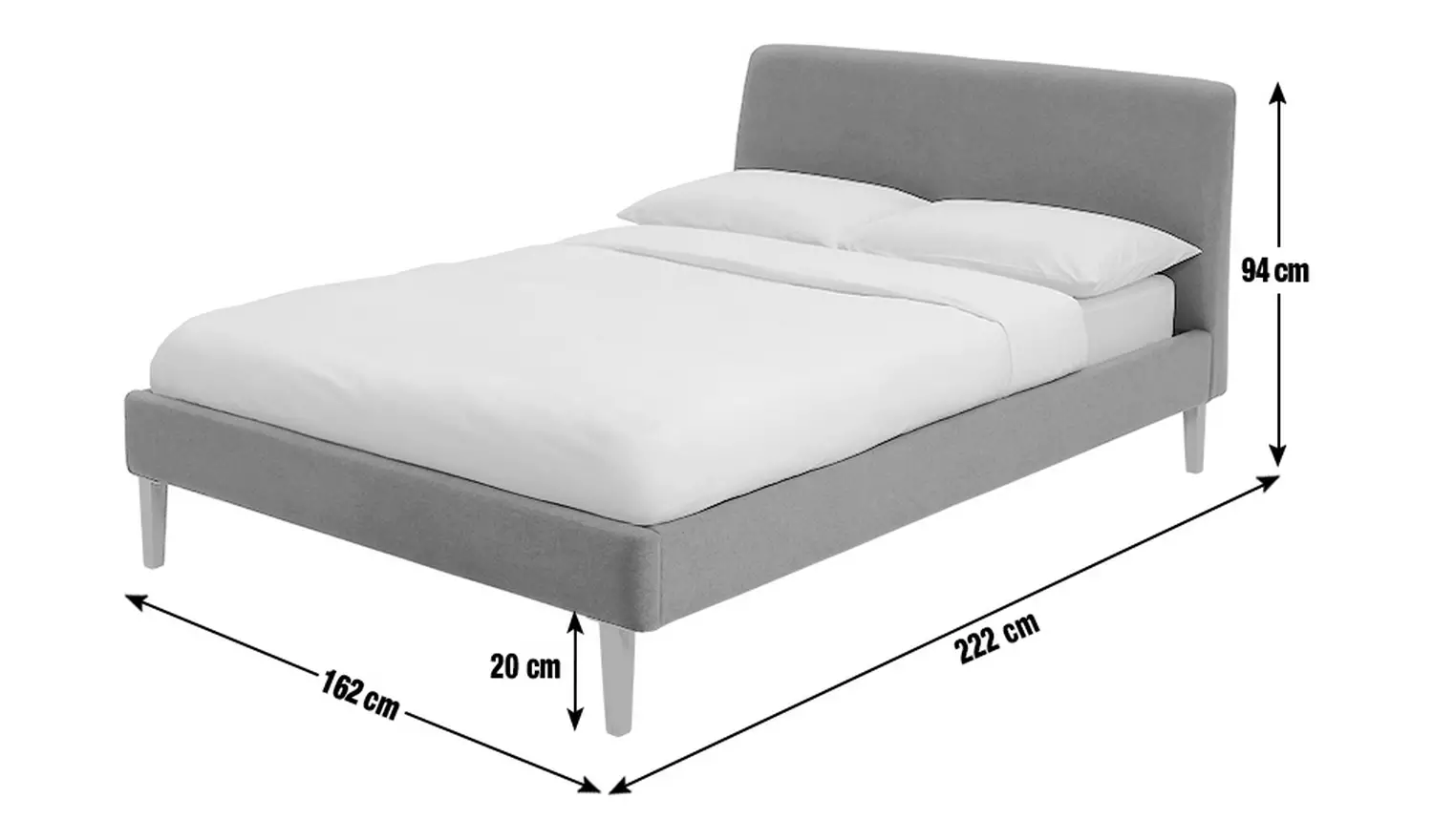 Habitat Ren Kingsize Fabric Bed Frame - Charcoal