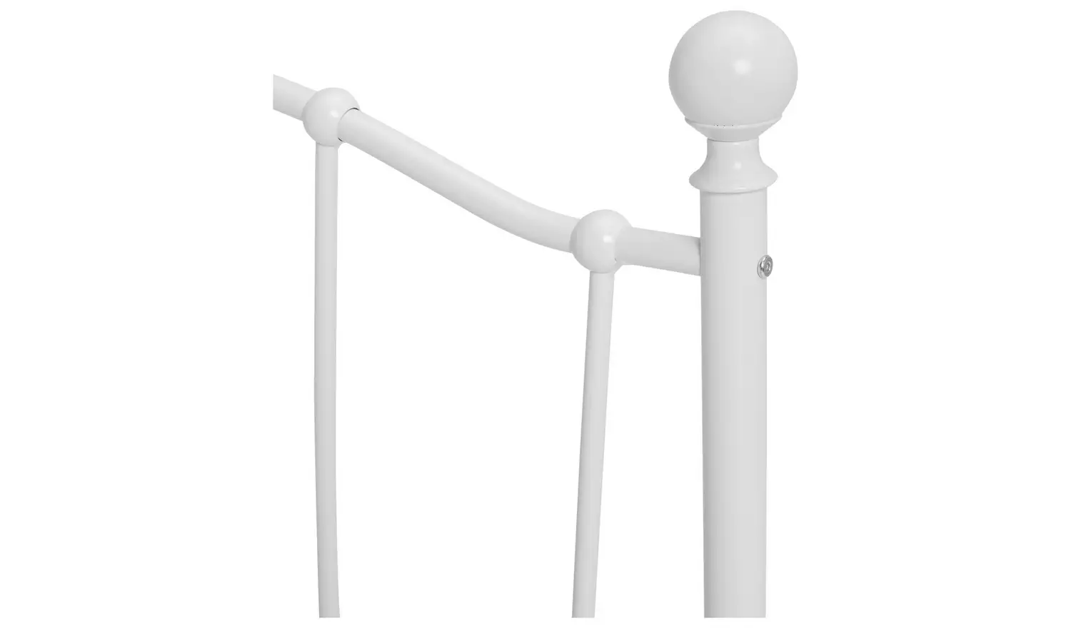 Argos Home Fleur Single Metal Bed Frame - White