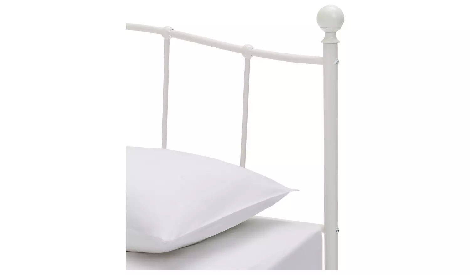 Argos Home Fleur Kingsize Metal Bed Frame - White