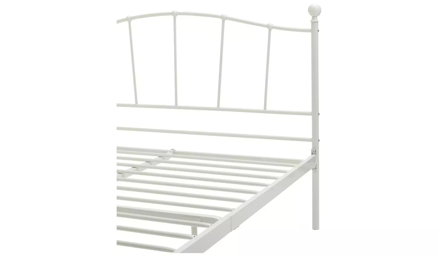 Argos Home Fleur Kingsize Metal Bed Frame - White
