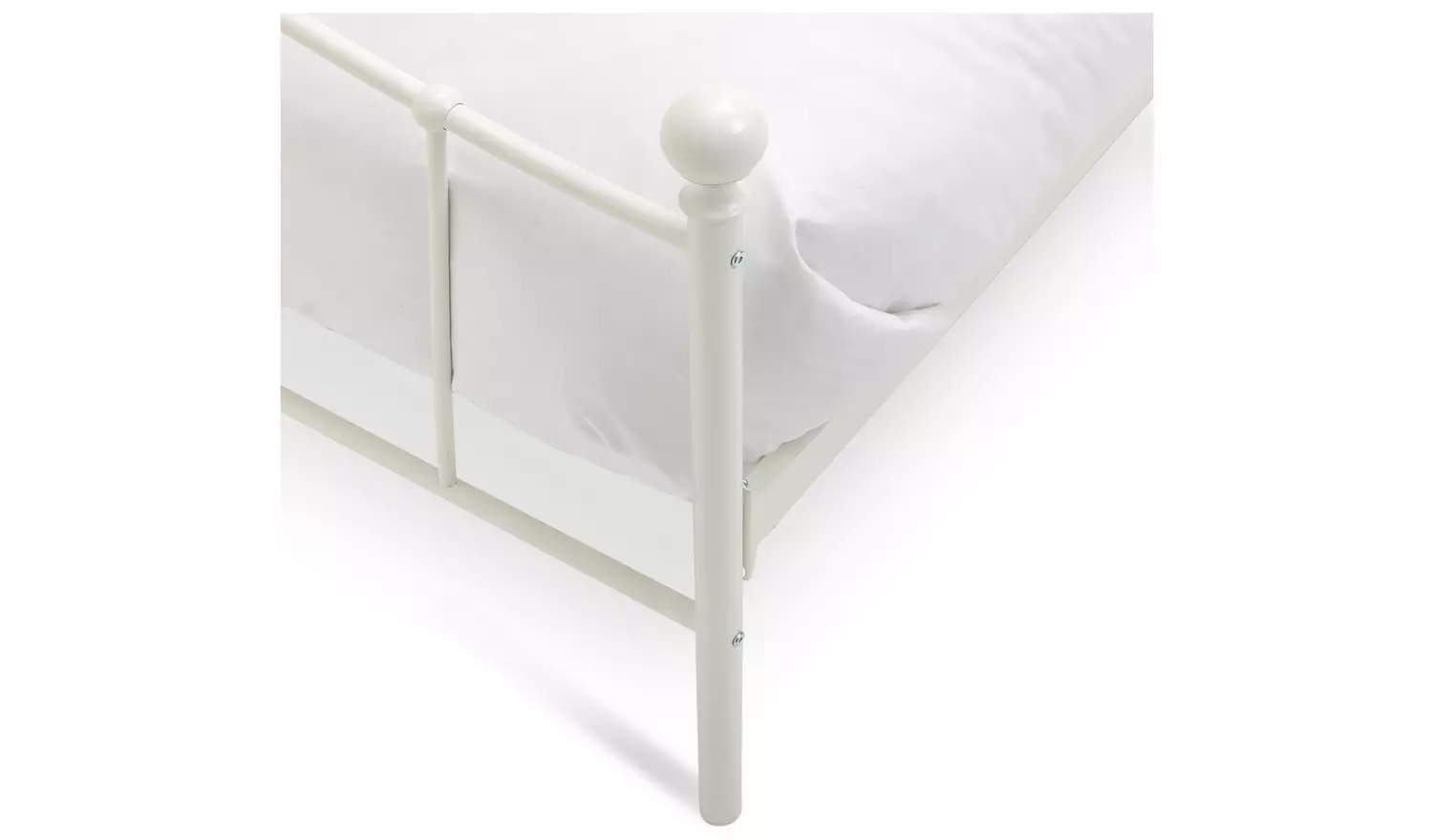 Argos Home Fleur Kingsize Metal Bed Frame - White