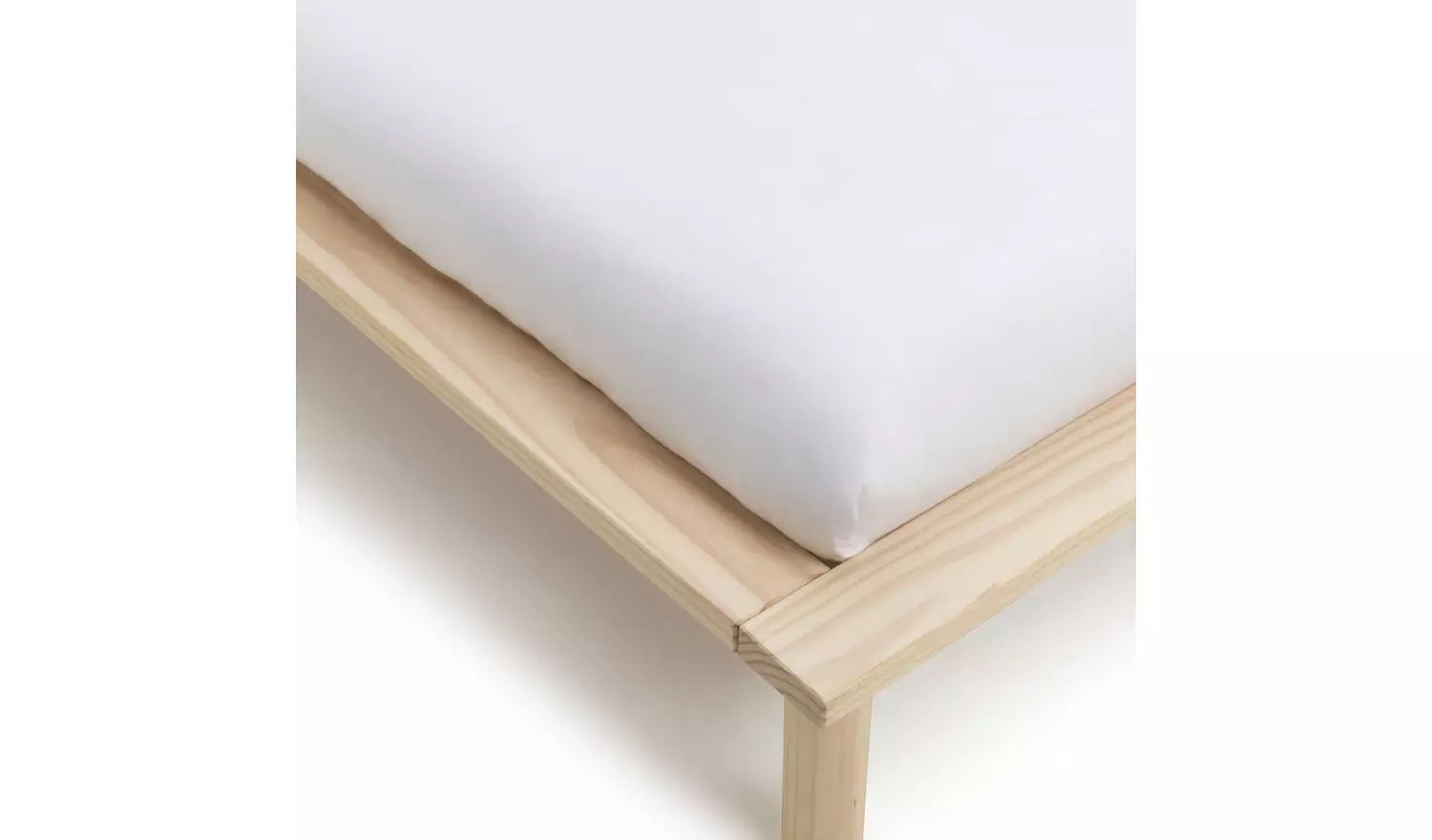 Habitat Akio Double Wooden Platform Bed Frame - Natural