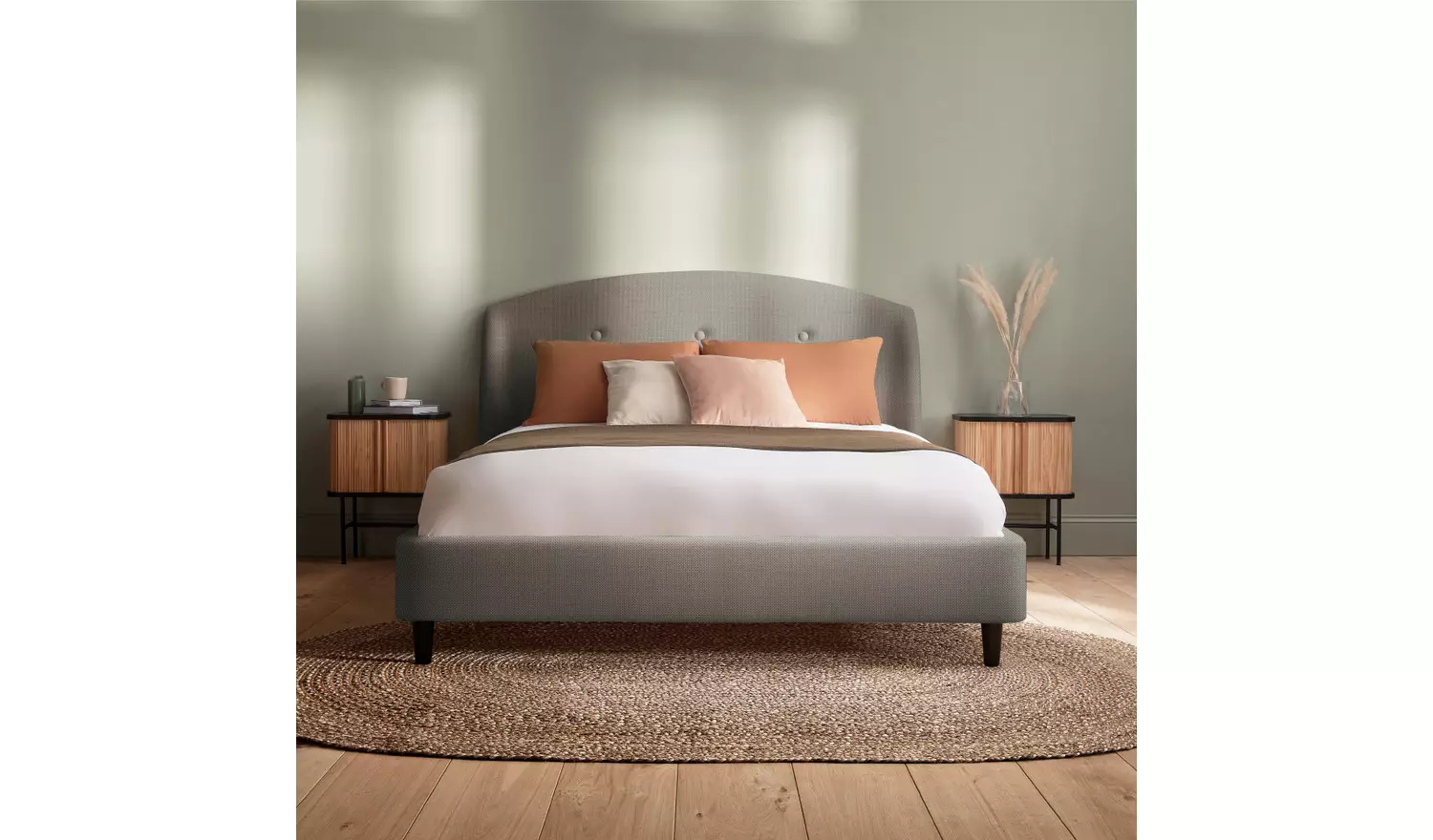 Silentnight Evana Double Fabric Bed Frame - Grey