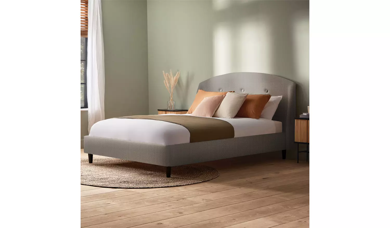 Silentnight Evana Kingsize Fabric Bed Frame - Grey