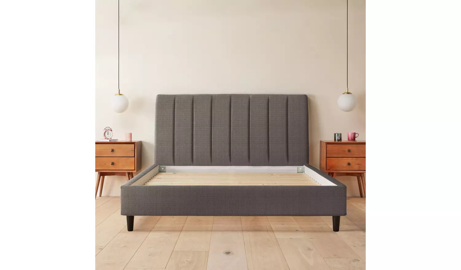 Silentnight Octavia Double Fabric Bed Frame - Granite Grey