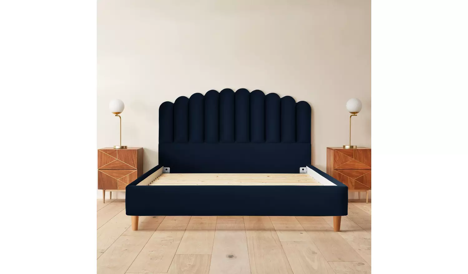 Silentnight Oriana Kingsize Velvet Bed Frame - Blue