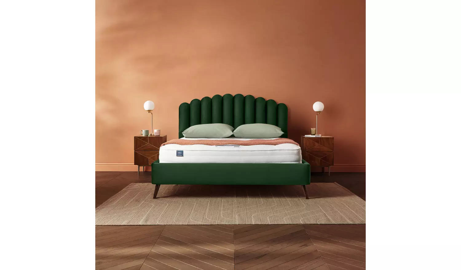 Silentnight Oriana Double Velvet Bed Frame - Green