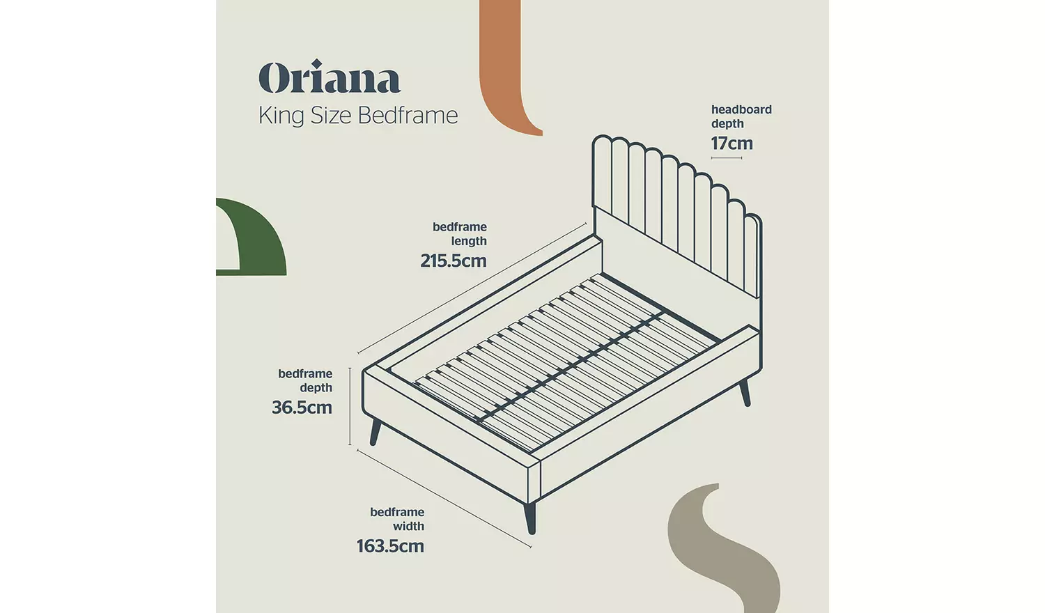 Silentnight Oriana Kingsize Velvet Bed Frame - Green
