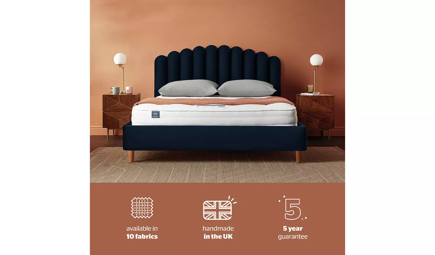 Silentnight Oriana Kingsize Velvet Bed Frame - Green