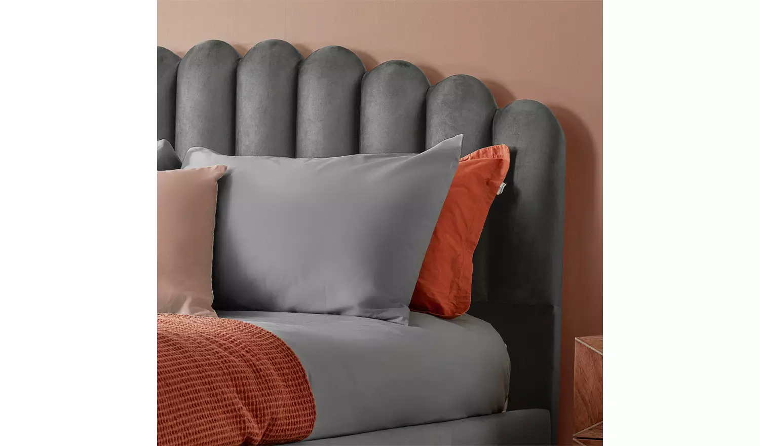 Silentnight Oriana Superking Velvet Bed Frame - Silver