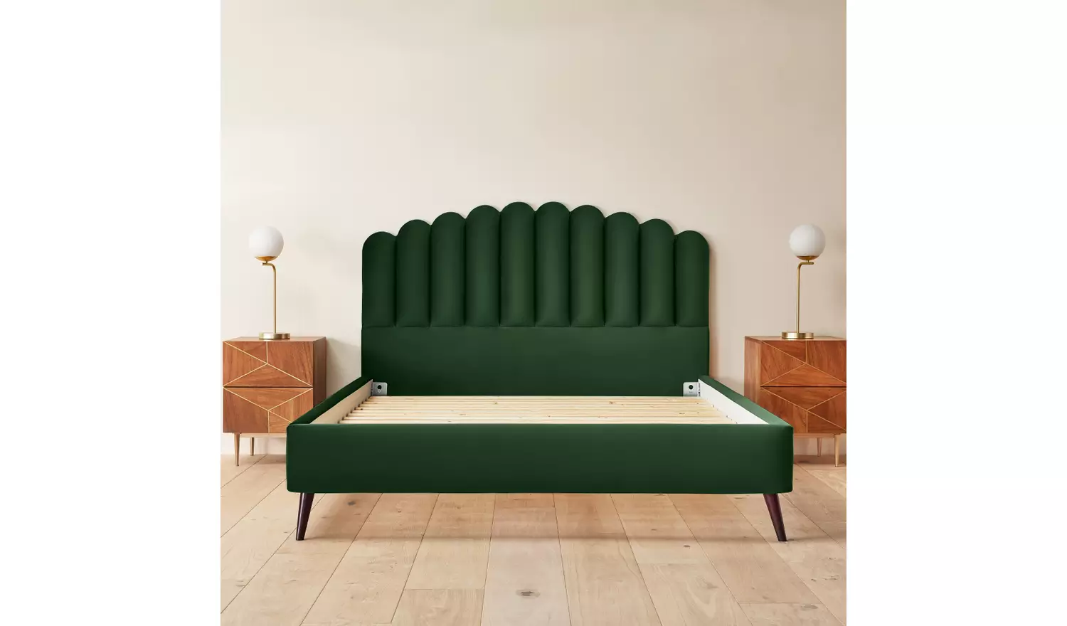 Silentnight Oriana Superking Velvet Bed Frame - Green