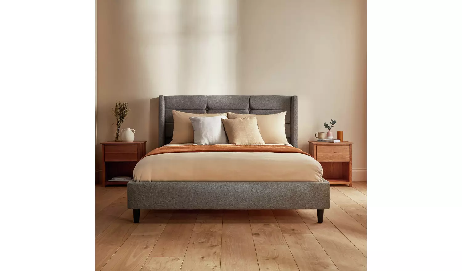 Silentnight Lilith Superking Fabric Bed Frame - Stone Grey