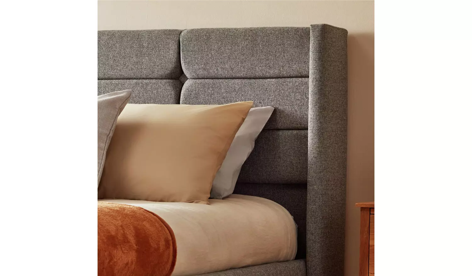 Silentnight Lilith Kingsize Fabric Bed Frame - Stone Grey