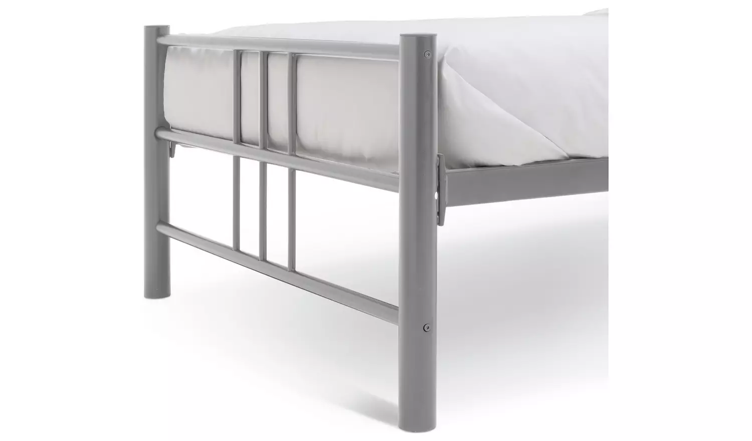 Argos Home Atlas Single Metal Bed Frame - Silver