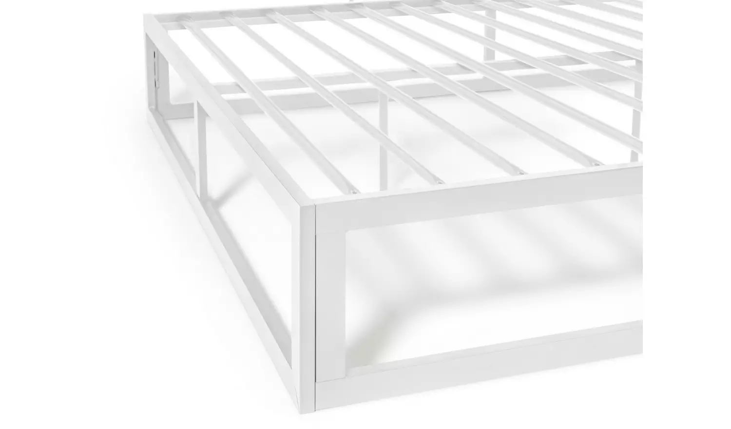 Argos Home Platform Small Double Metal Bed Frame - White