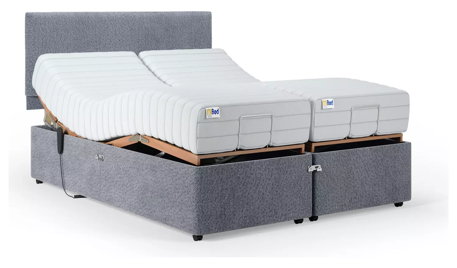 Mibed Memory Kingsize Adjustable Bed Frame - Grey