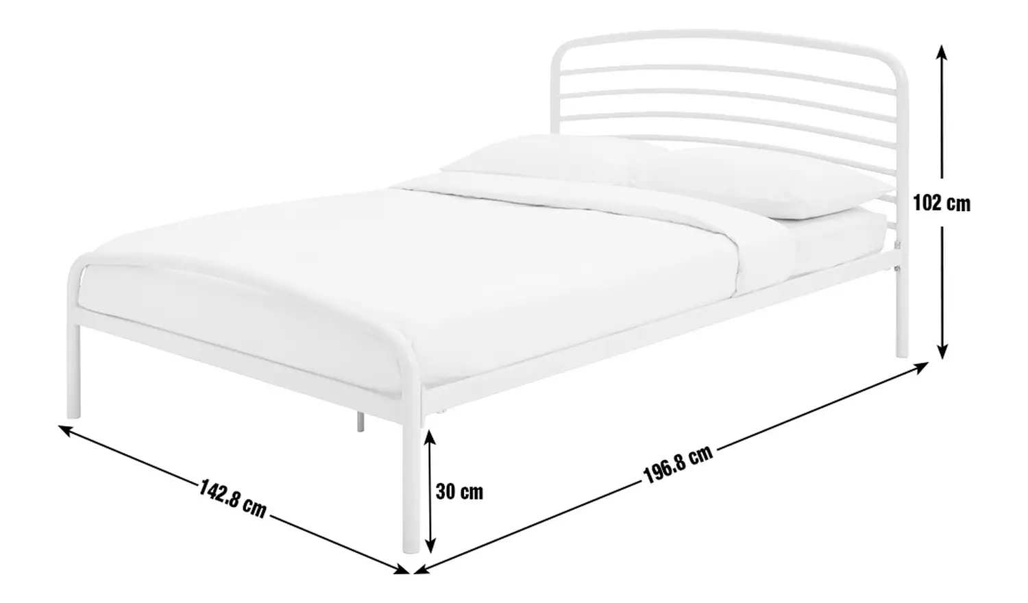 Argos Home Jubilee Double Metal Bed Frame - Black