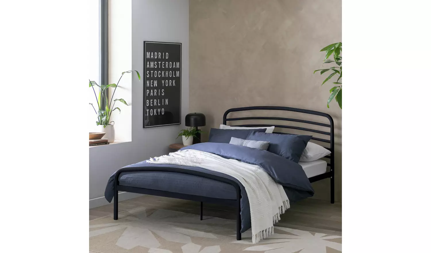 Argos Home Jubilee Double Metal Bed Frame - Black