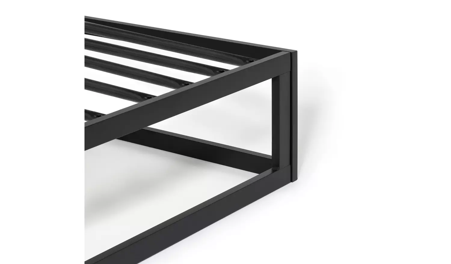 Argos Home Platform Double Metal Bed Frame - Black