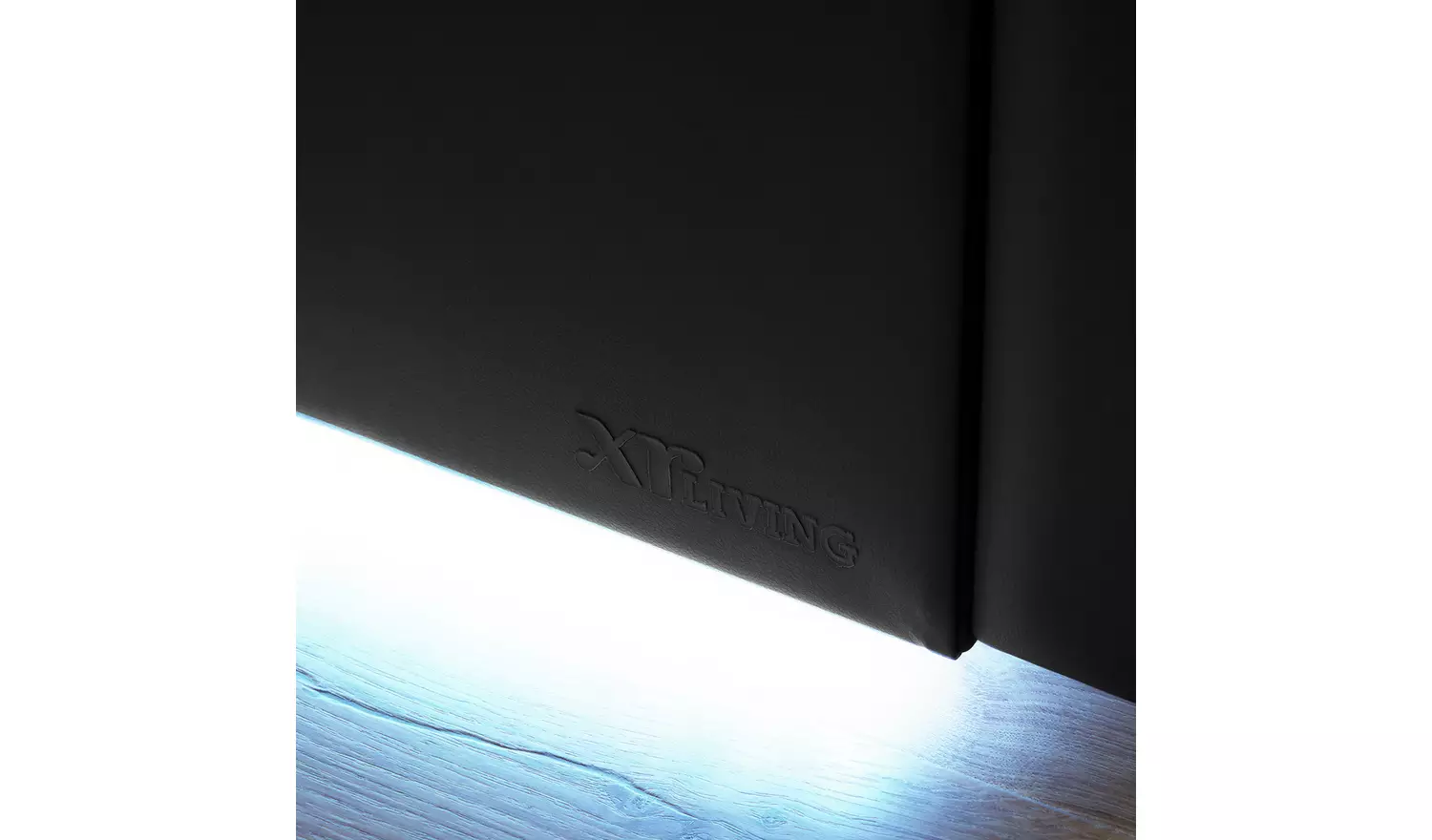 XR Living Ava Double Faux Leather TV LED Bed Frame - Black