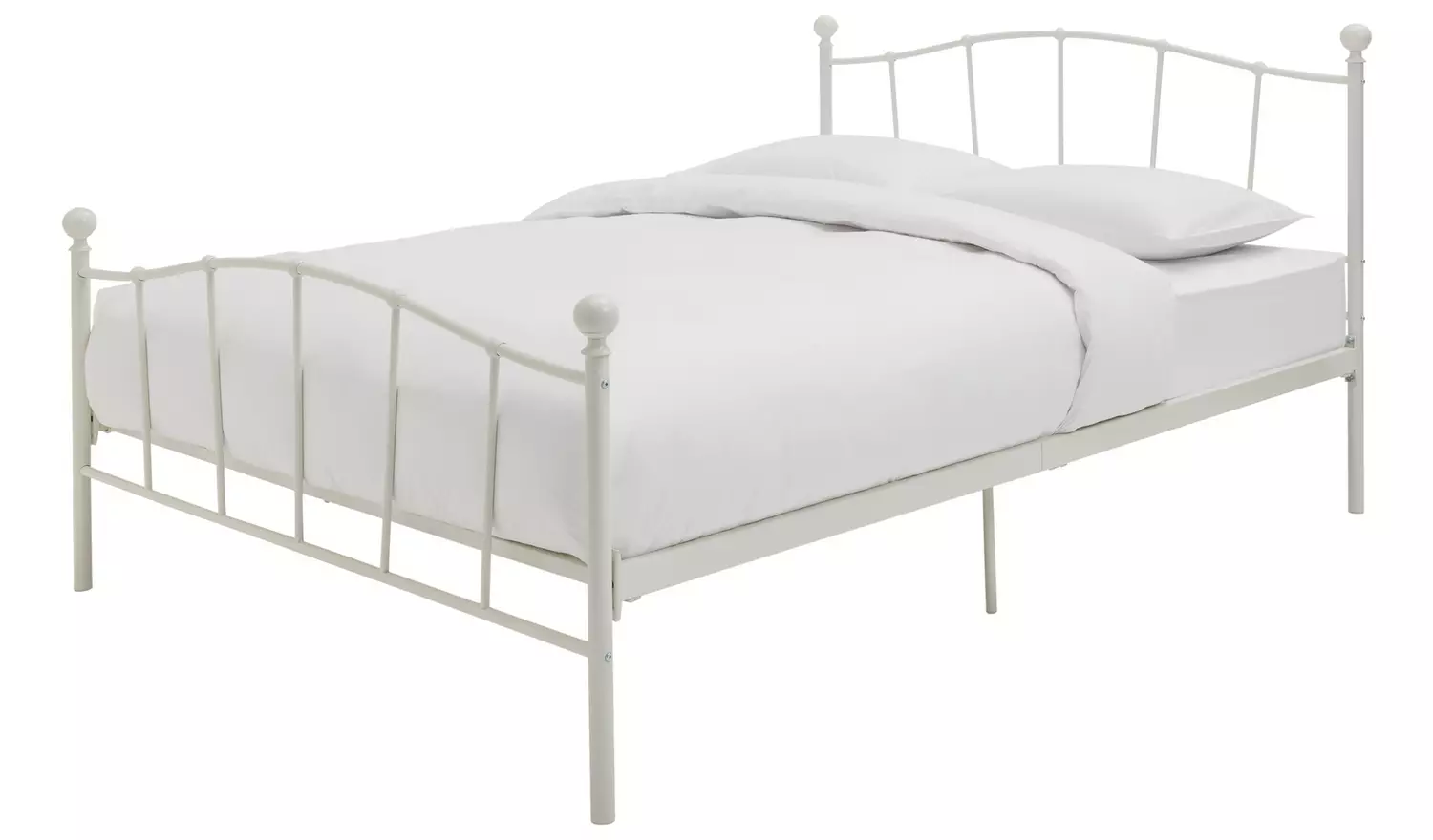 Argos Home Fleur Small Double Metal Bed Frame - White