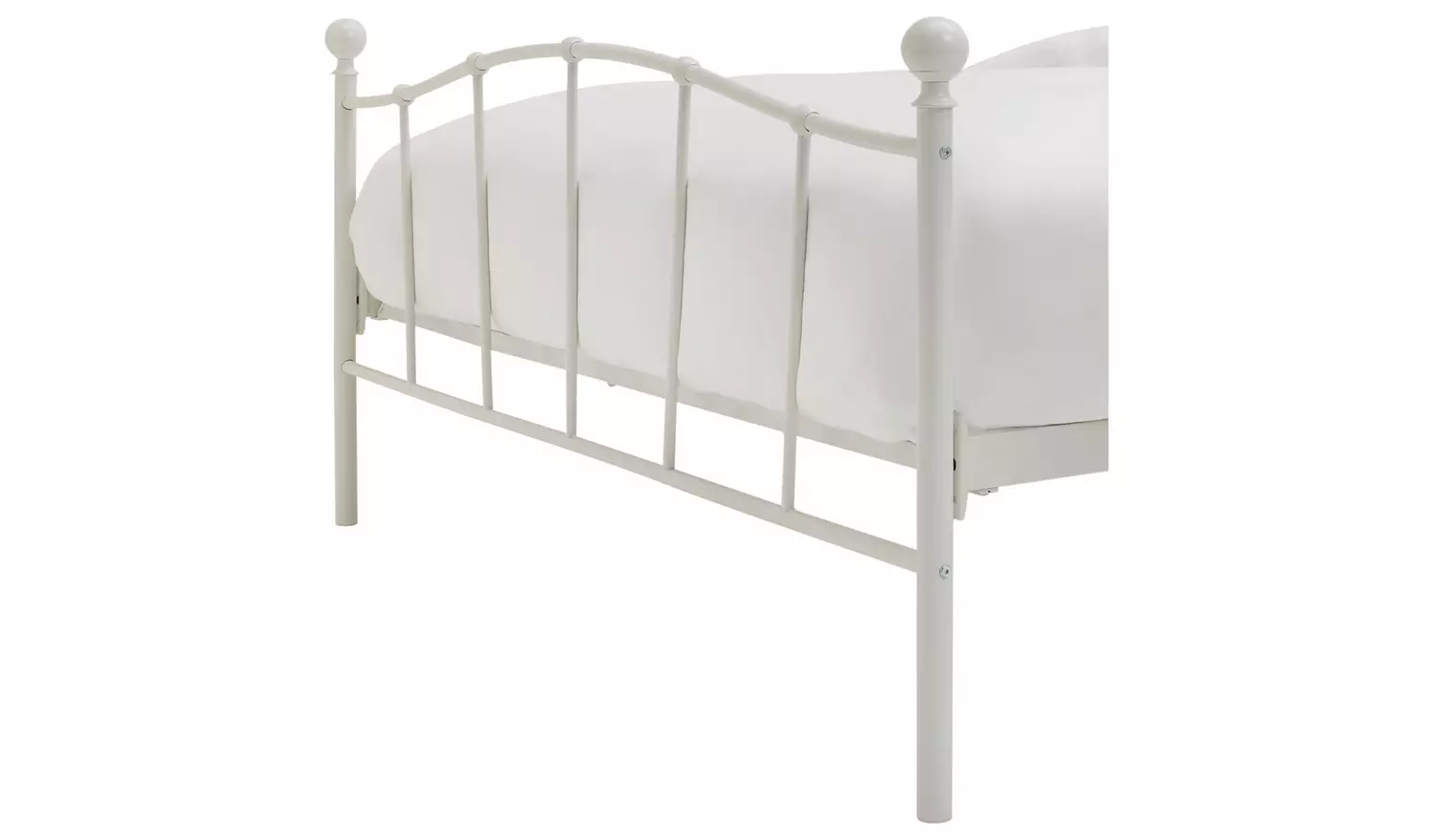 Argos Home Fleur Small Double Metal Bed Frame - White