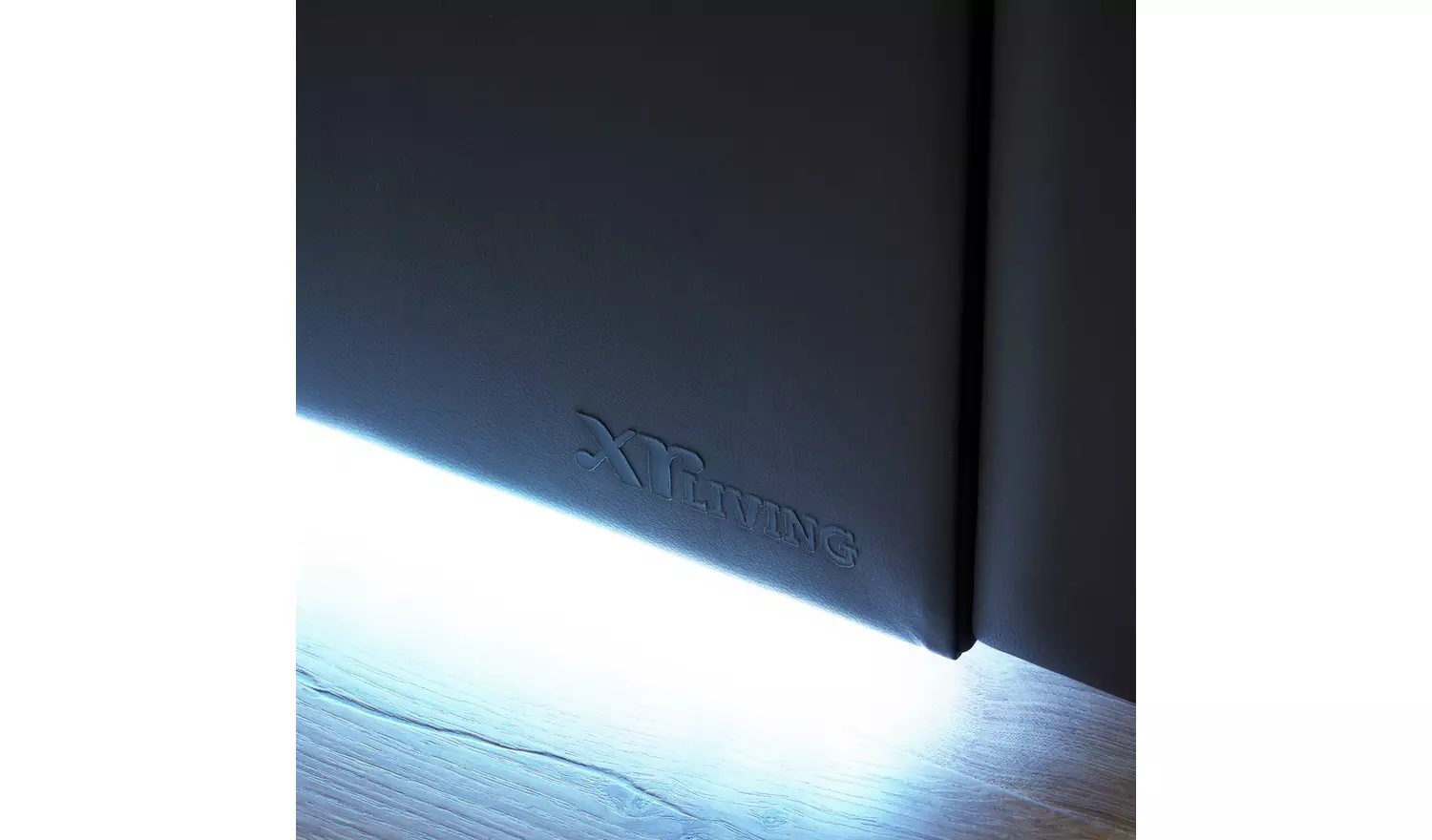 XR Living Ava Double Faux Leather TV LED Bed Frame - Grey