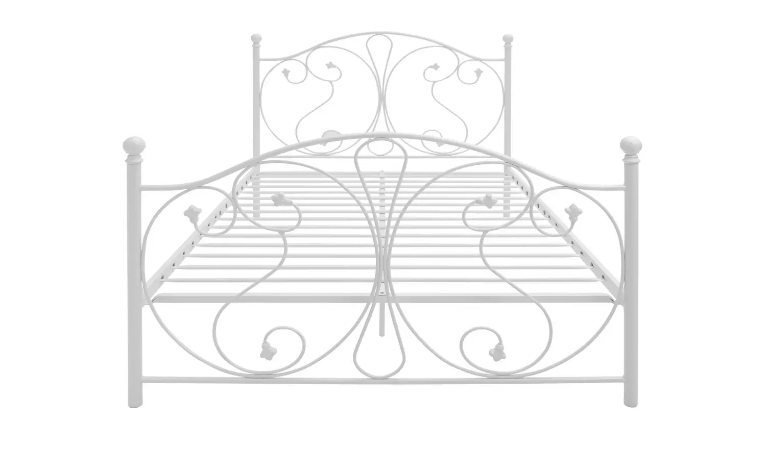Argos Home Marietta Small Double Metal Bed Frame - White