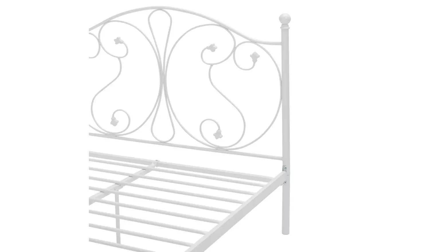 Argos Home Marietta Small Double Metal Bed Frame - White