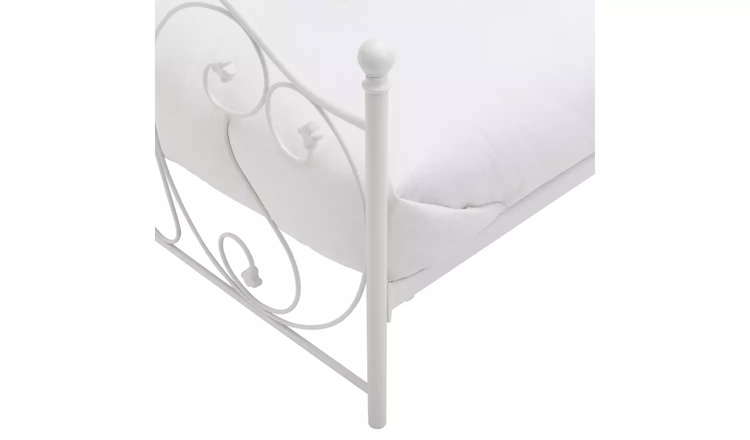 Argos Home Marietta Small Double Metal Bed Frame - White