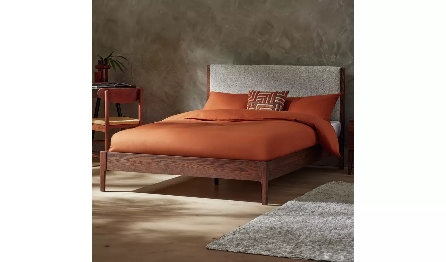 Habitat Loxley Kingsize Boucle Bed Frame - Grey