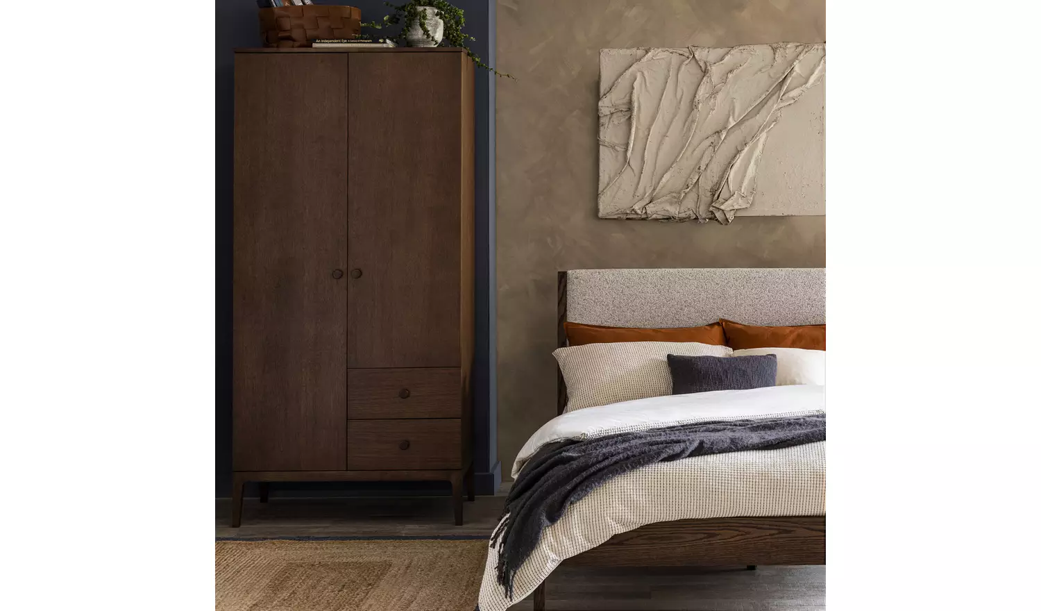 Habitat Loxley Kingsize Boucle Bed Frame - Grey