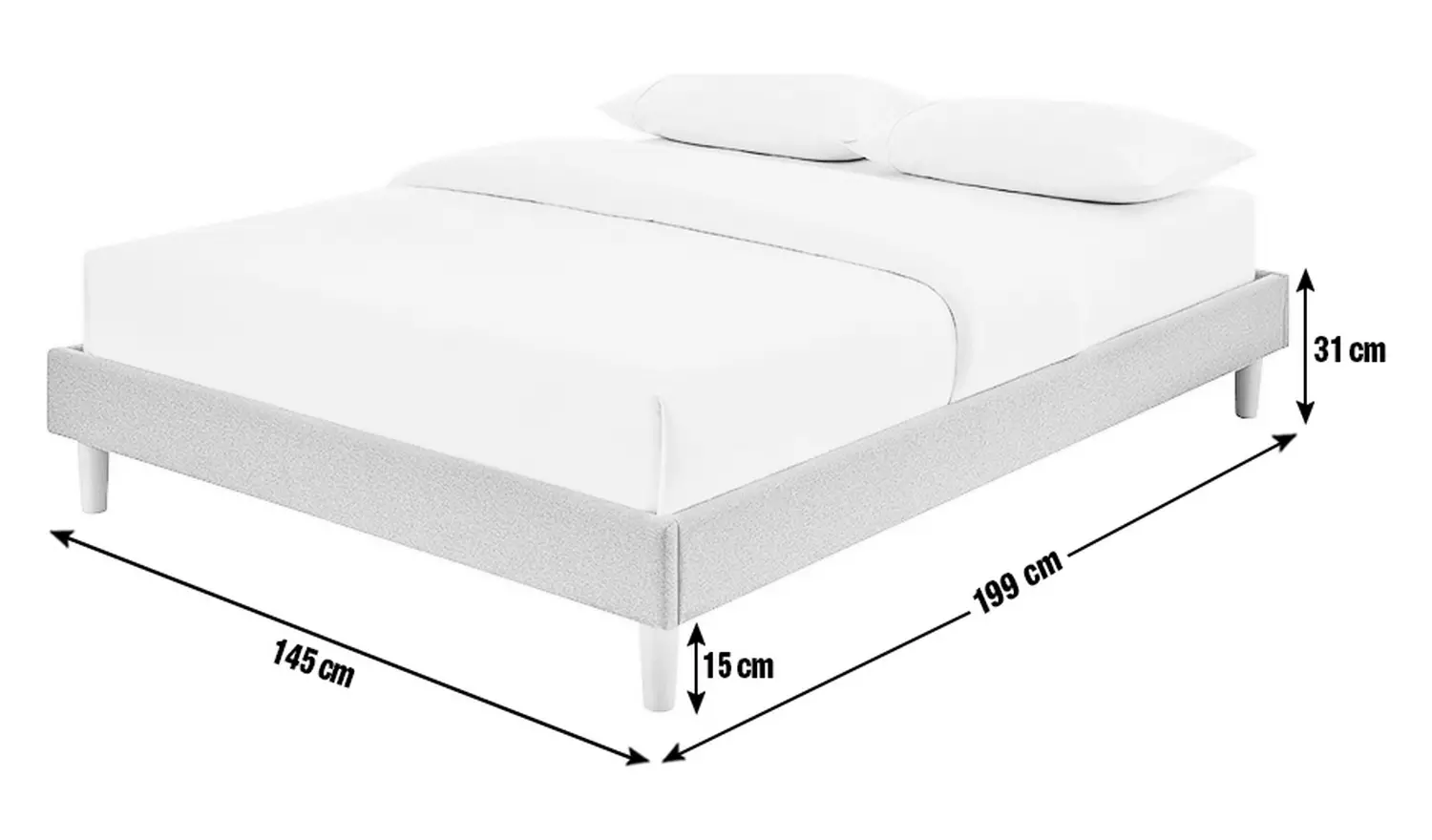 Argos Home Arthur Platform Double Bed Frame - Natural