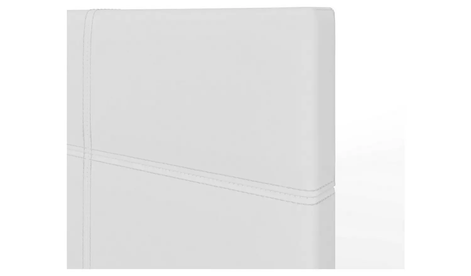 GFW End Lift Single Faux Leather Ottoman Bed - White