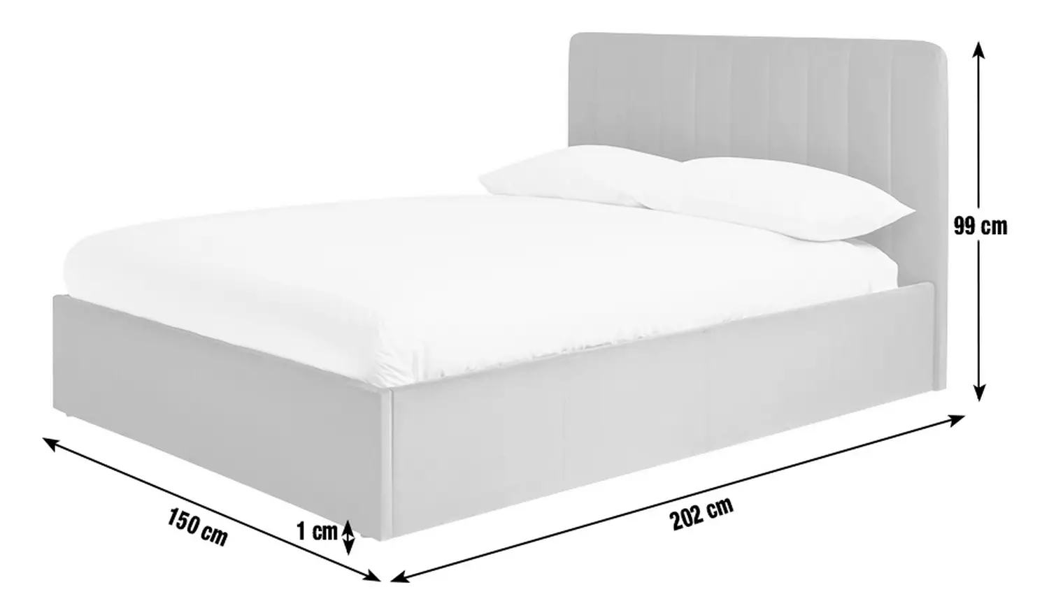 Argos Home Pandora Double End Lift Ottoman Bed - Cream