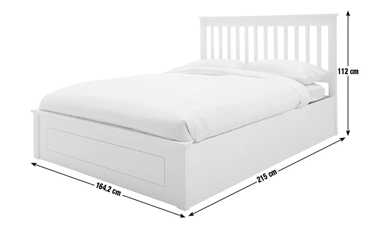 Argos Home Aspley Kingsize Wooden Ottoman Bed Frame - White