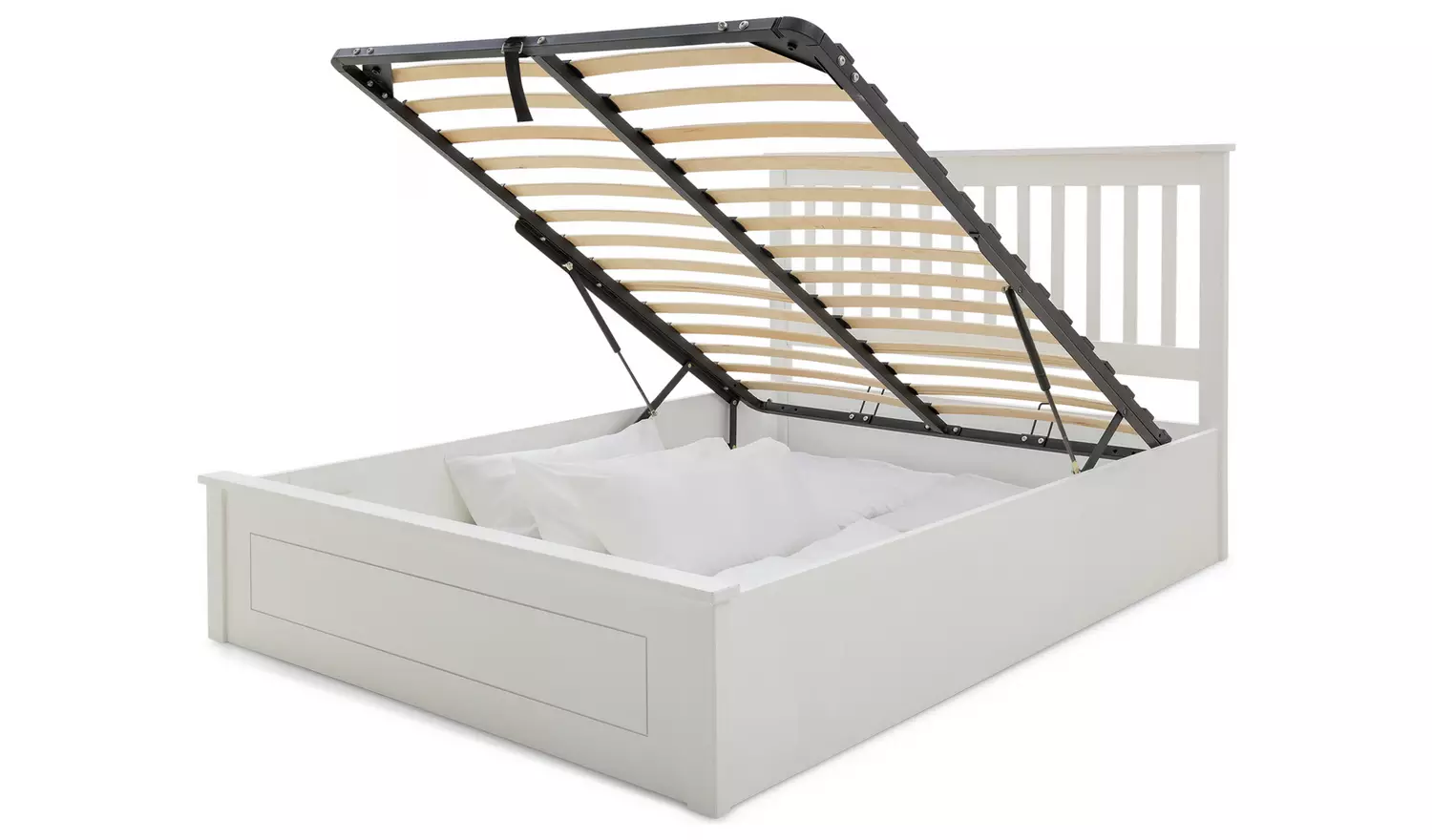 Argos Home Aspley Kingsize Wooden Ottoman Bed Frame - White