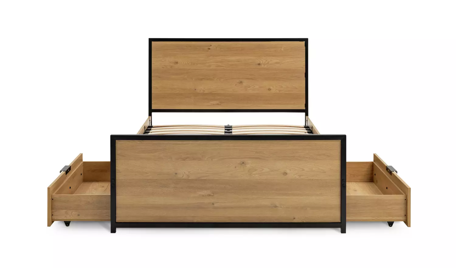 Argos Home Loft Living Double Wooden Storage Bed Frame - Oak